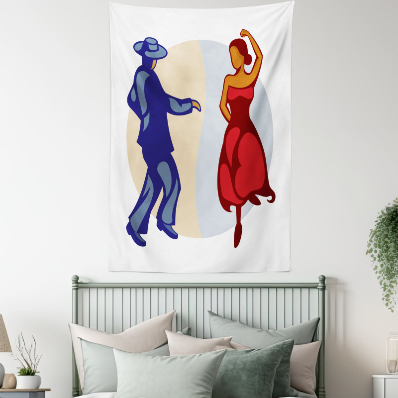 Funky Dancer Couple Tapestry