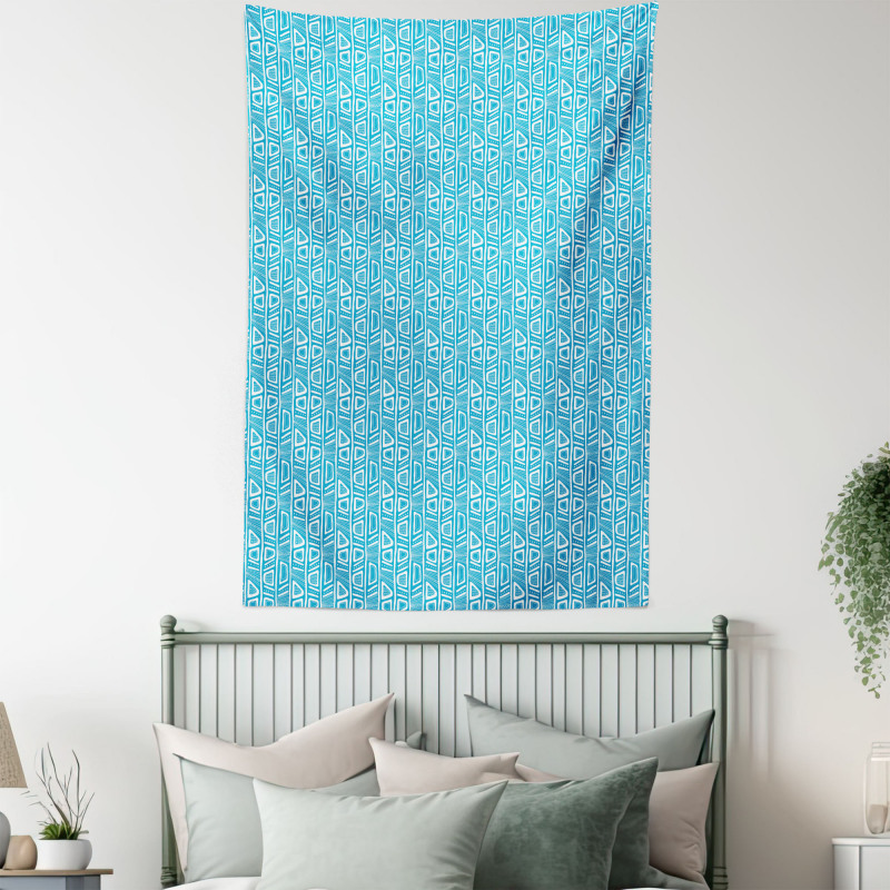 Bicolor Geometric Shapes Tapestry