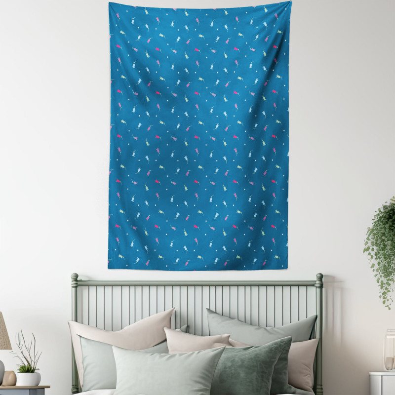 Colorful Bluebell Blossoms Tapestry