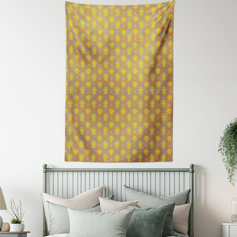 Baroque Damask Motif Tapestry