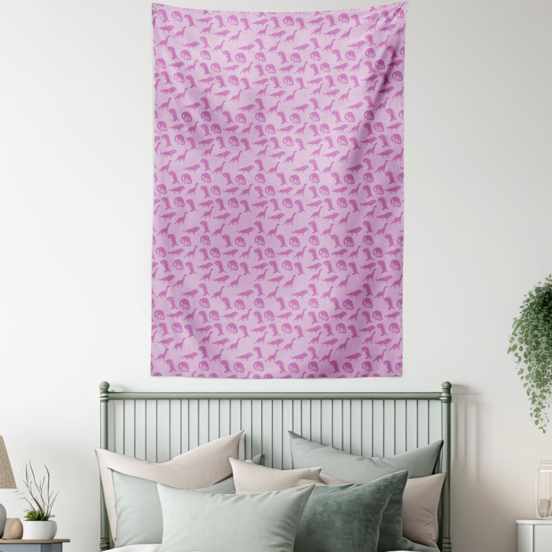 Pastel Trex Fossil Tapestry