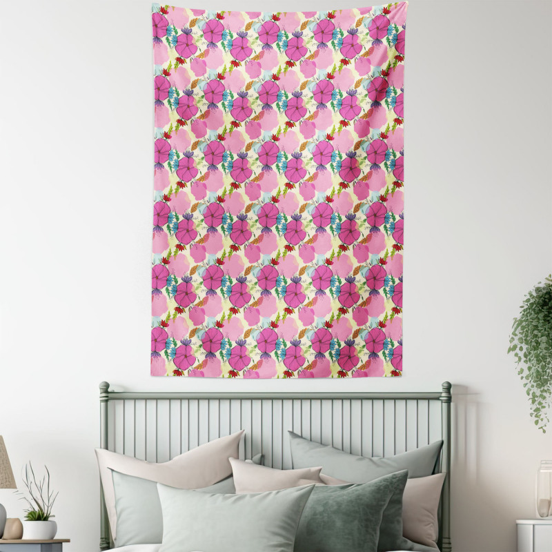 Colorful Leaves Splashes Tapestry