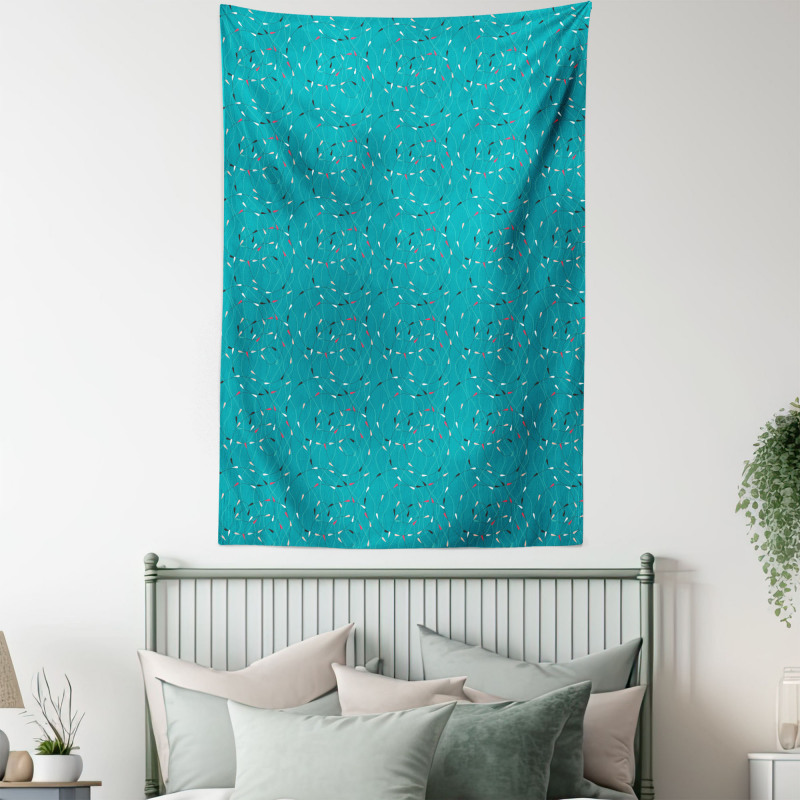 Spiral Lines Pastel Drop Tapestry