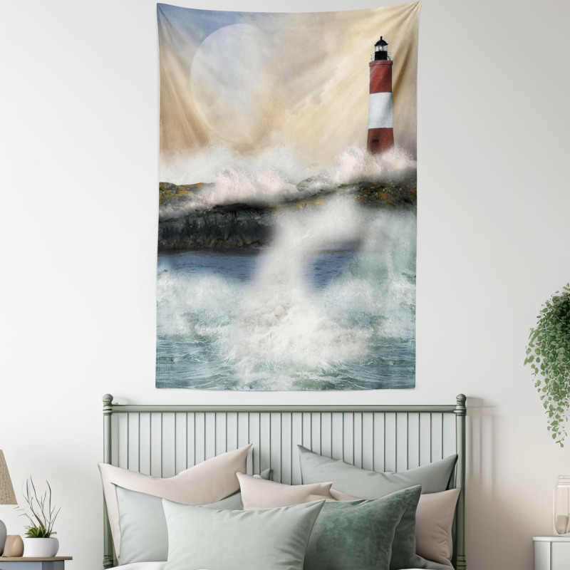 Stormy Sea Waves Tapestry