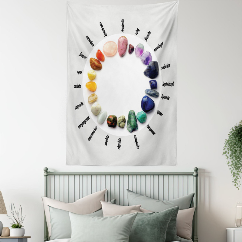 Colorful Precious Rocks Name Tapestry