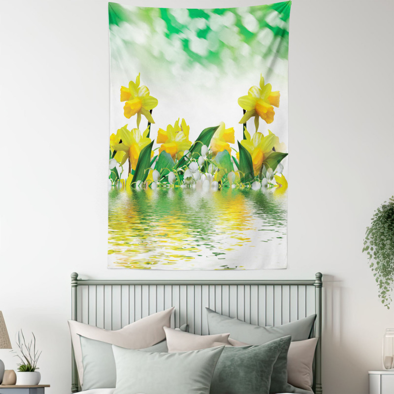 Daffodil Garden Art on Water Tapestry