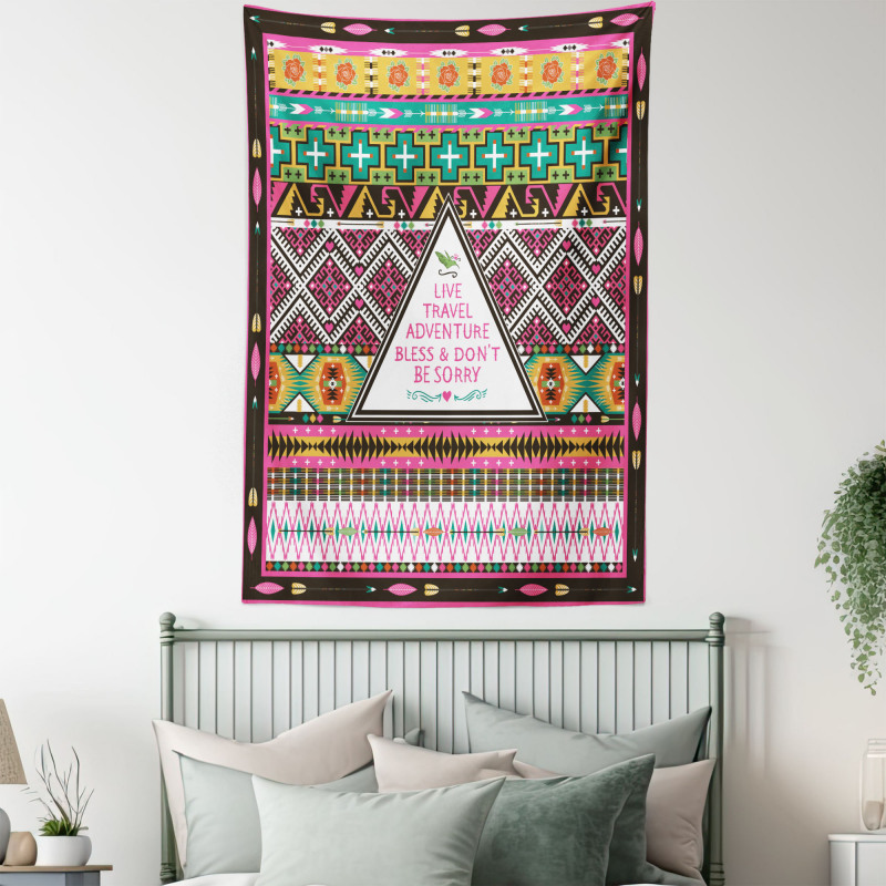 Folkloric Ornaments Boho Tapestry