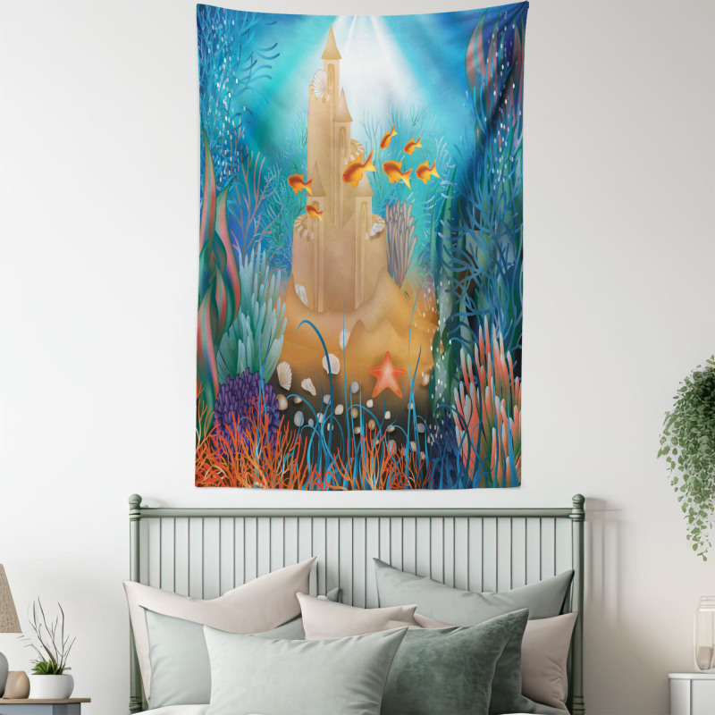 Fish Corals and Castle Tapestry