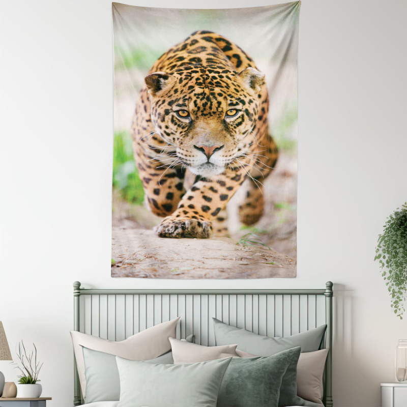 Jungle Fauna Predator Cat Tapestry