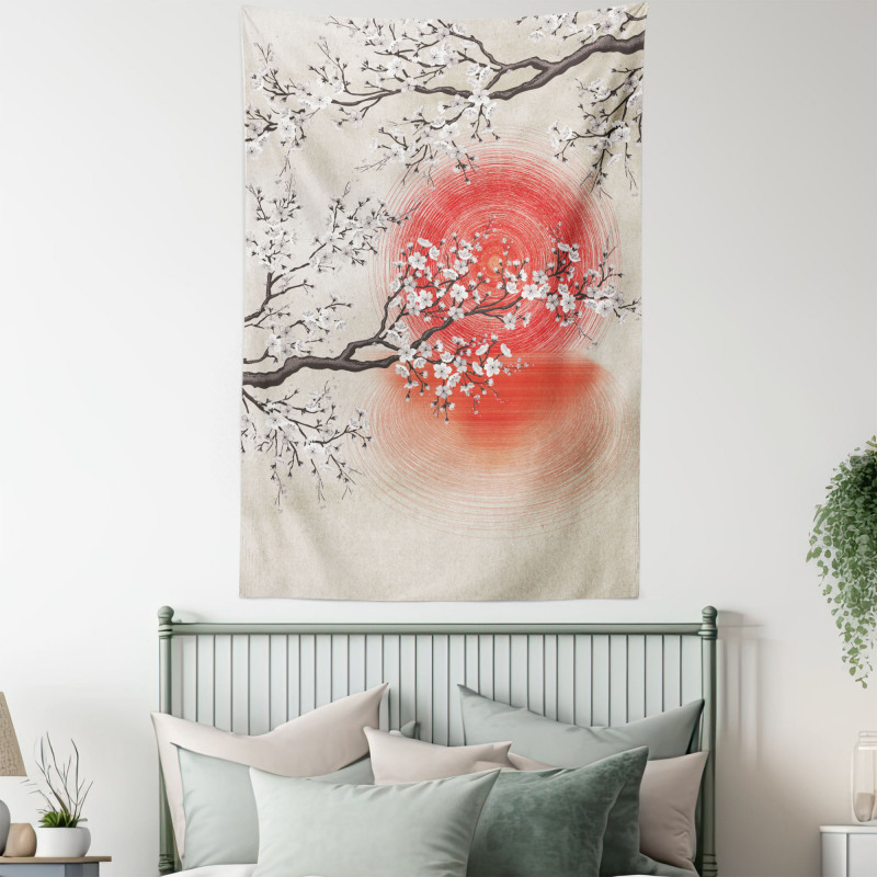 Japanese Sakura Art Tapestry