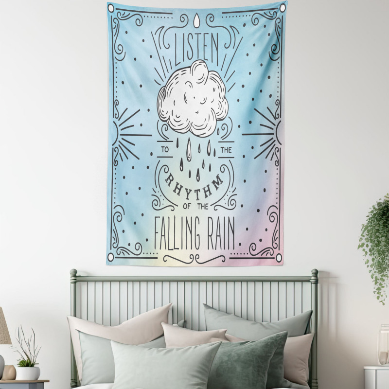 Listen Falling Rain Rhyme Tapestry