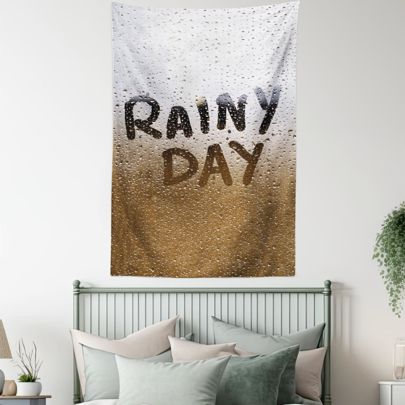 Blurred Rain Drops Photo Tapestry