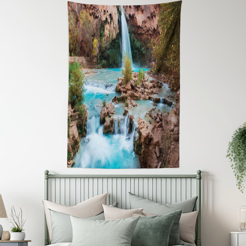 Natural Spring Falls Stream Tapestry