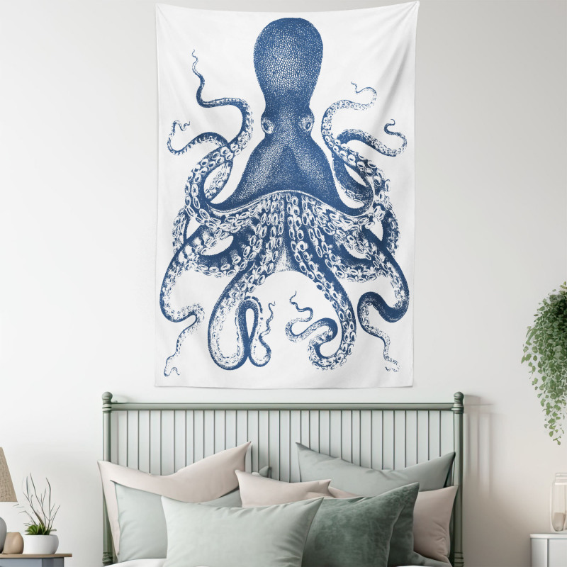 Grunge Sea Creature Tapestry