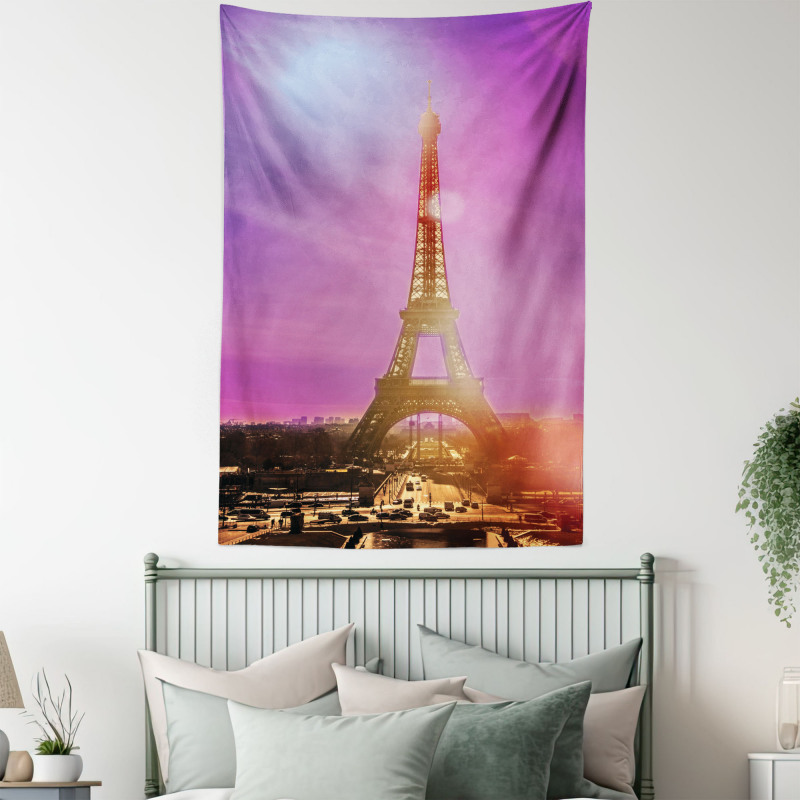 Colorful Sky Paris Tapestry