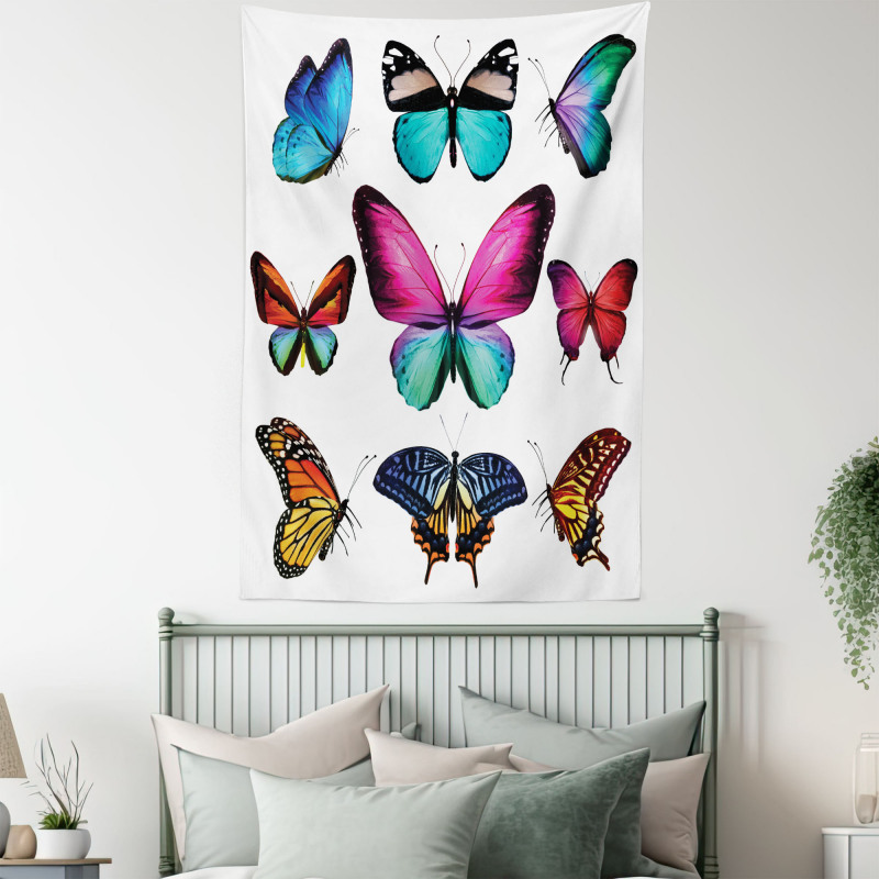 Vibrant Butterflies Set Tapestry