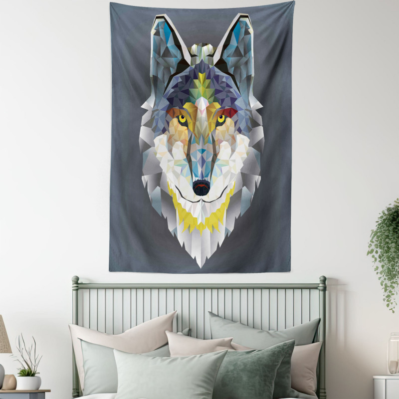 Wolf Coyote Portrait Art Tapestry