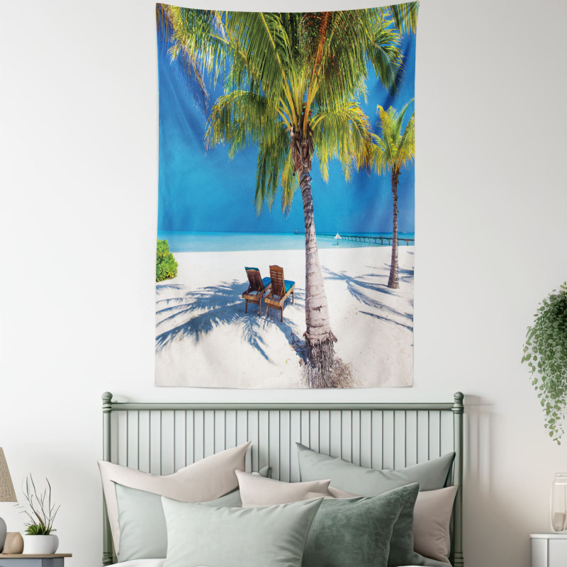 Island Palms Sunbeds Tapestry