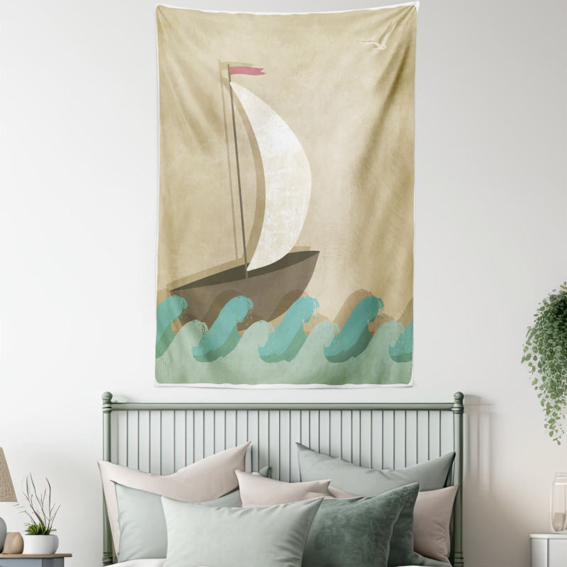 Seagulls Boating Marine Tapestry