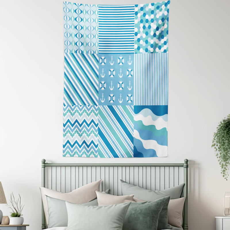 Zigzags Wavy Anchor Tapestry