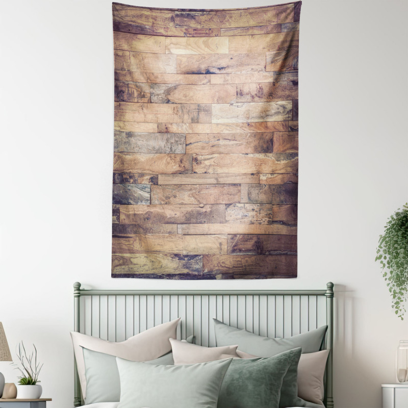 Earthy Toned Planks Tapestry