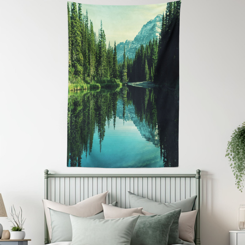 Tree Reflections on Calm Water Tapestry