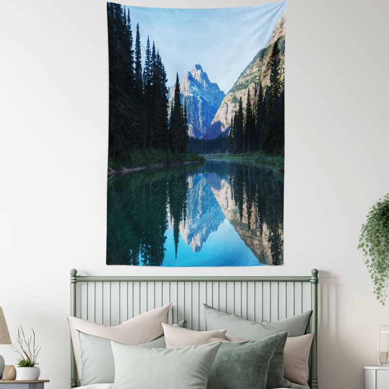 Mountain Reflection on Lake Tapestry