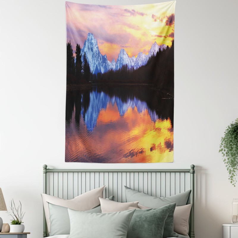 Grand Tetons View at Sunset Tapestry