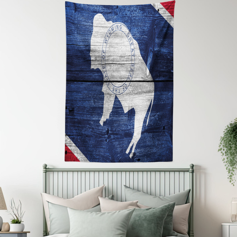 Equality State Flag Wooden Tapestry