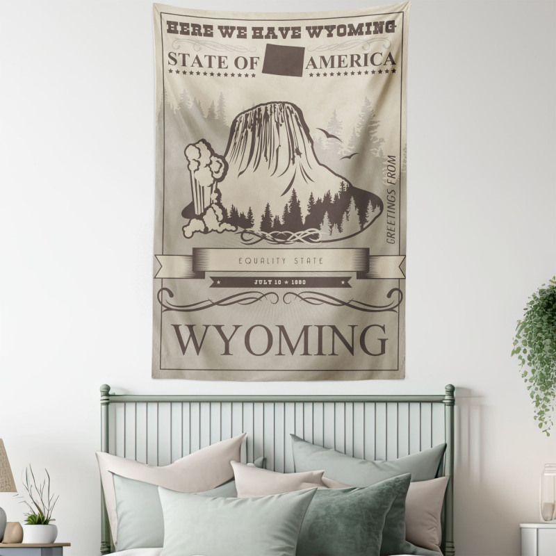 Retro Poster Equality State Tapestry