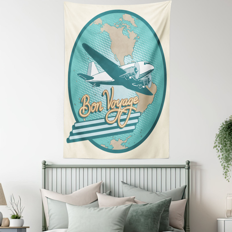 Bon Voyage and Retro Plane Tapestry