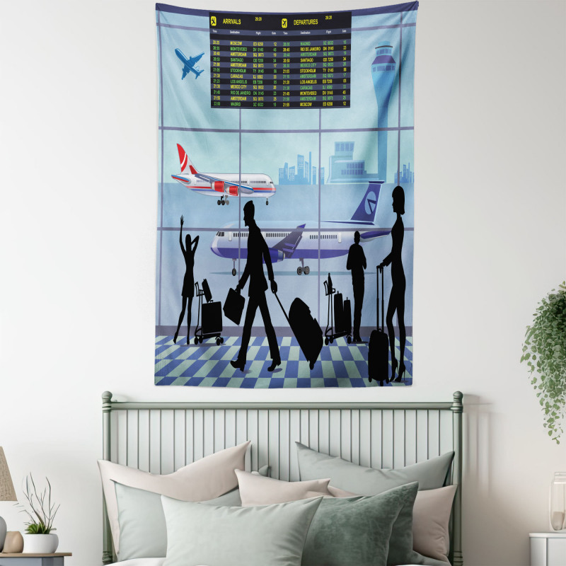 Planes People Flight Board Tapestry