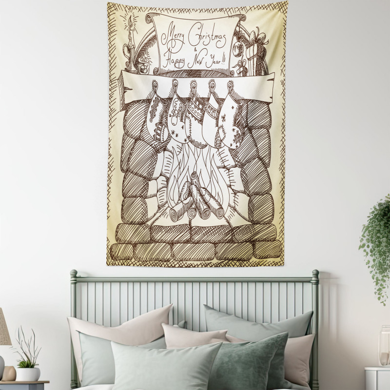 Christmas Sketch Stocking Tapestry