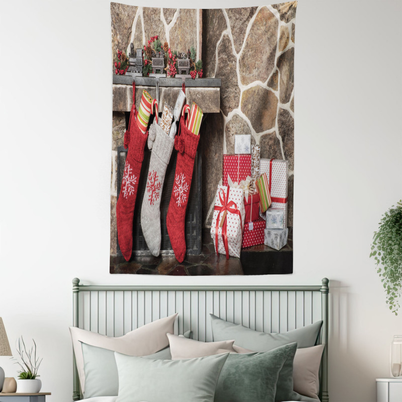 Stockings and Gift Boxes Tapestry