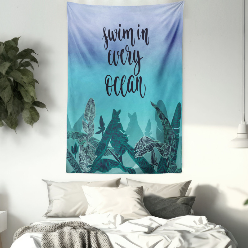 Swim in Every Ocean on Ombre Tapestry