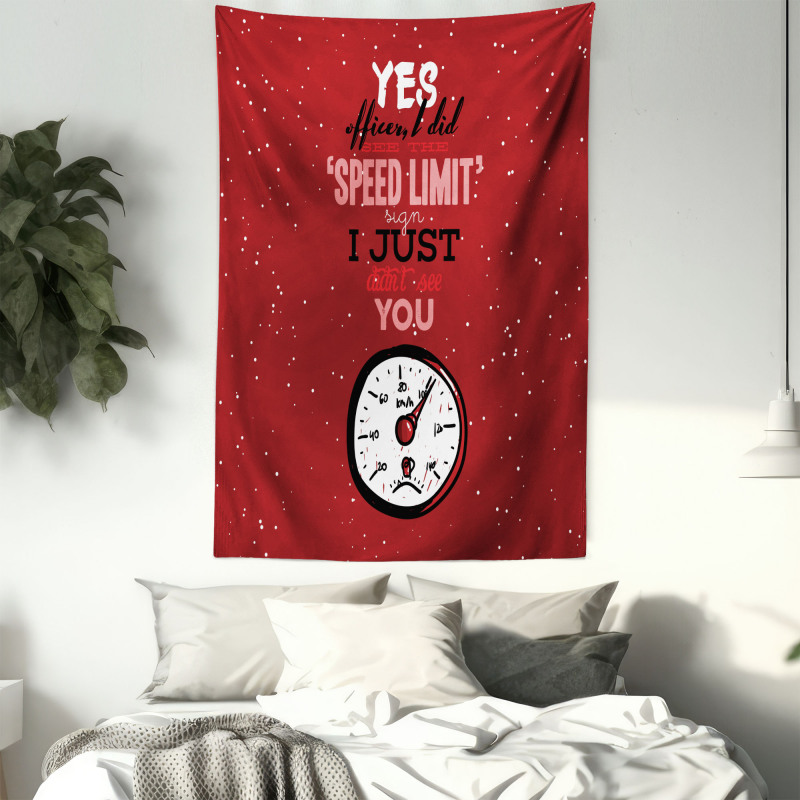 Hilarious Speed Limit Words Tapestry
