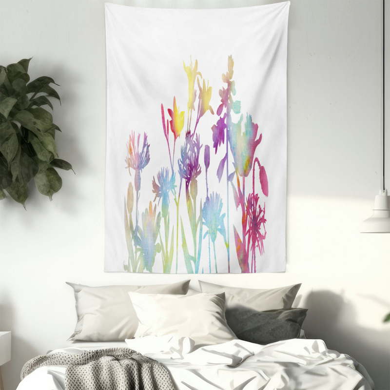 Colorful Ombre Floral Art Tapestry