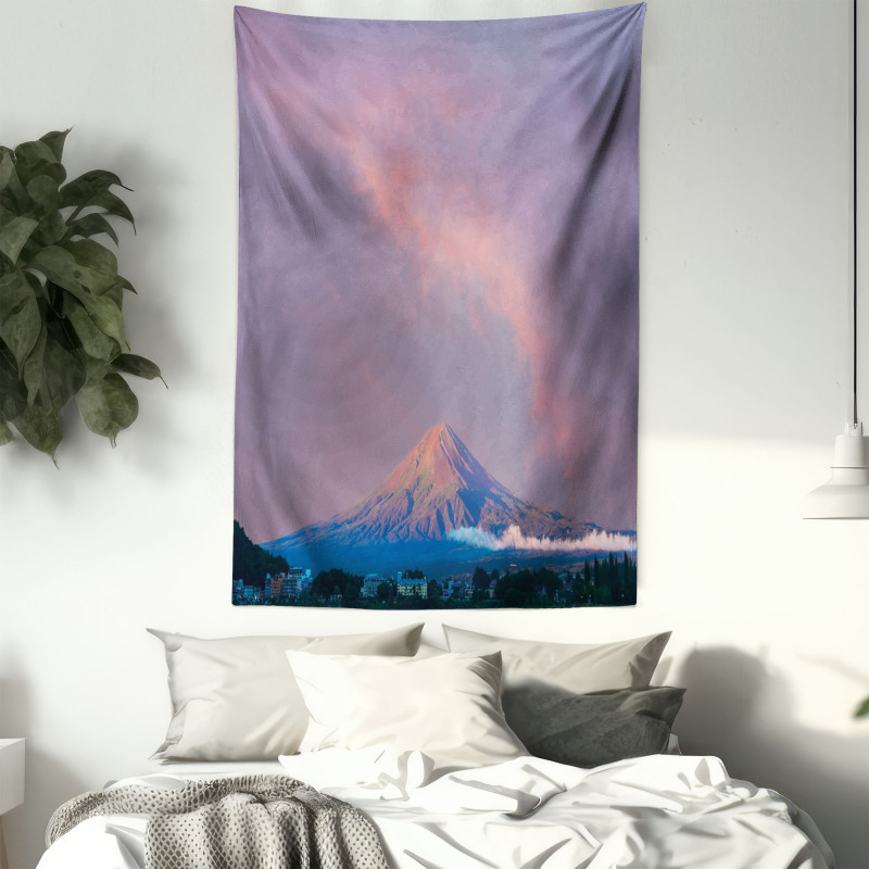 Sunrise Beams Volcanic Region Tapestry