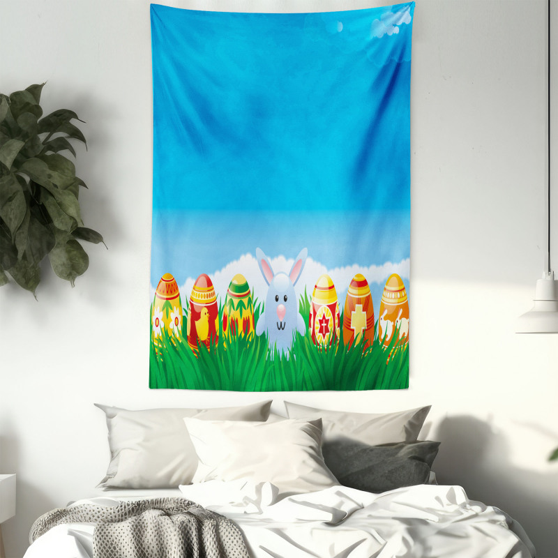Cartoon Easter Rabbit Tapestry