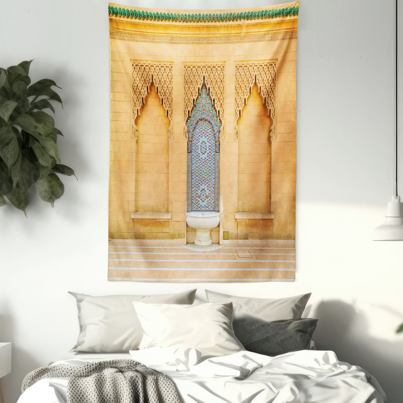 Moroccan Tile Fountain Tapestry