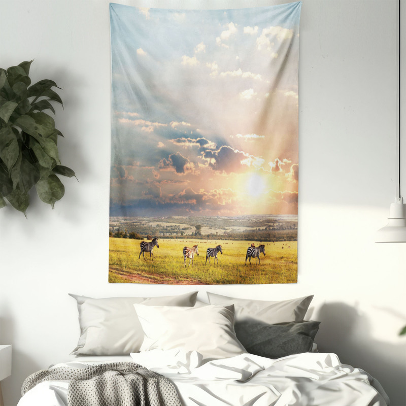 Zebras Exotic Natural Land Tapestry