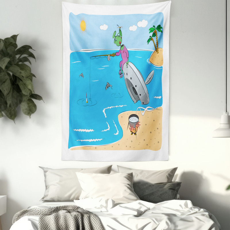 Monster Fishing in the Sea Tapestry