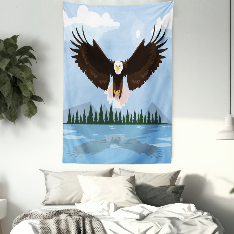 Landscape Illustration Art Tapestry