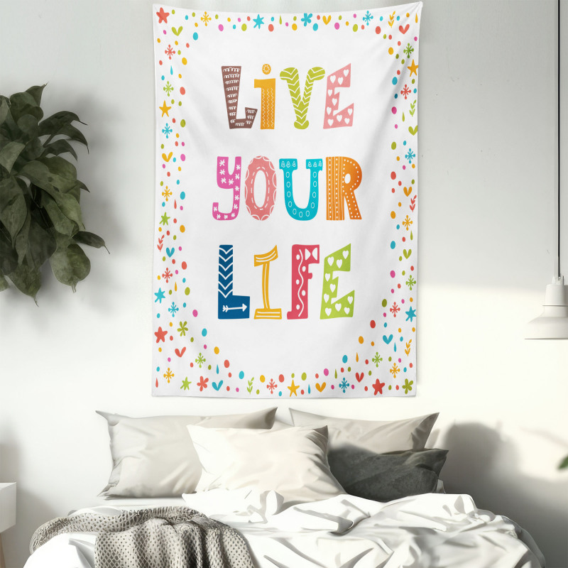 Funny Live Your Life Wording Tapestry