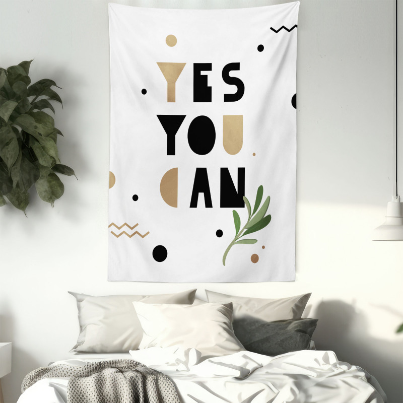 Encouraging Phrase Leaf Tapestry