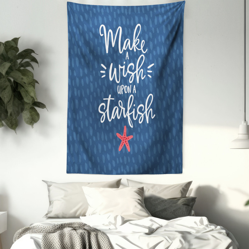 Nautical Text with Starfish Tapestry