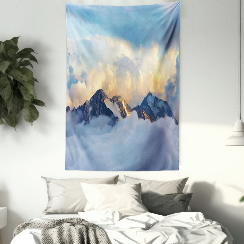 Snowy and Cloudy Peak Tapestry