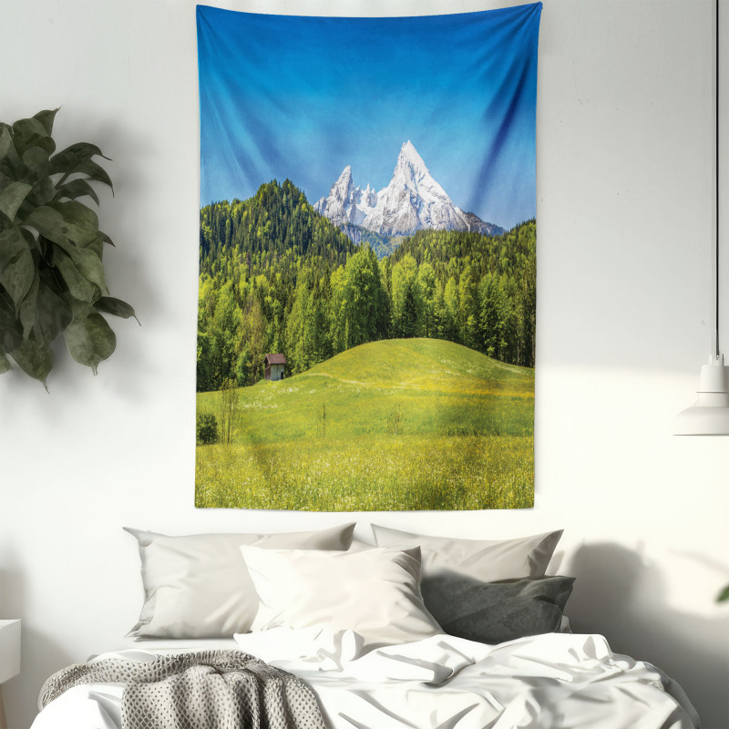 Bavarian Alps Village Tapestry