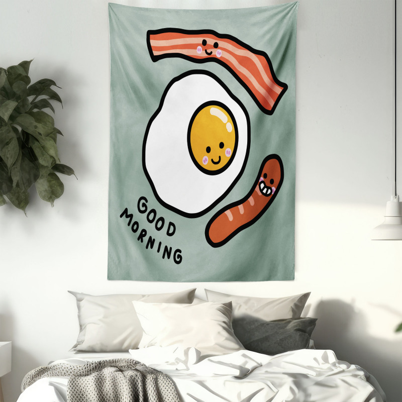 Morning Egg Sausages Tapestry