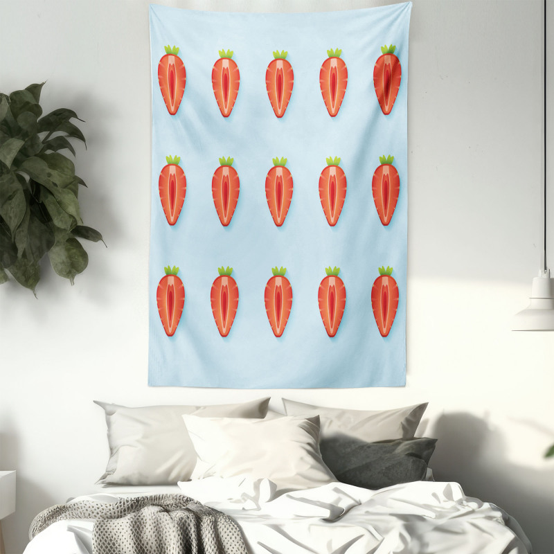 Symmetric Halved Strawberry Tapestry